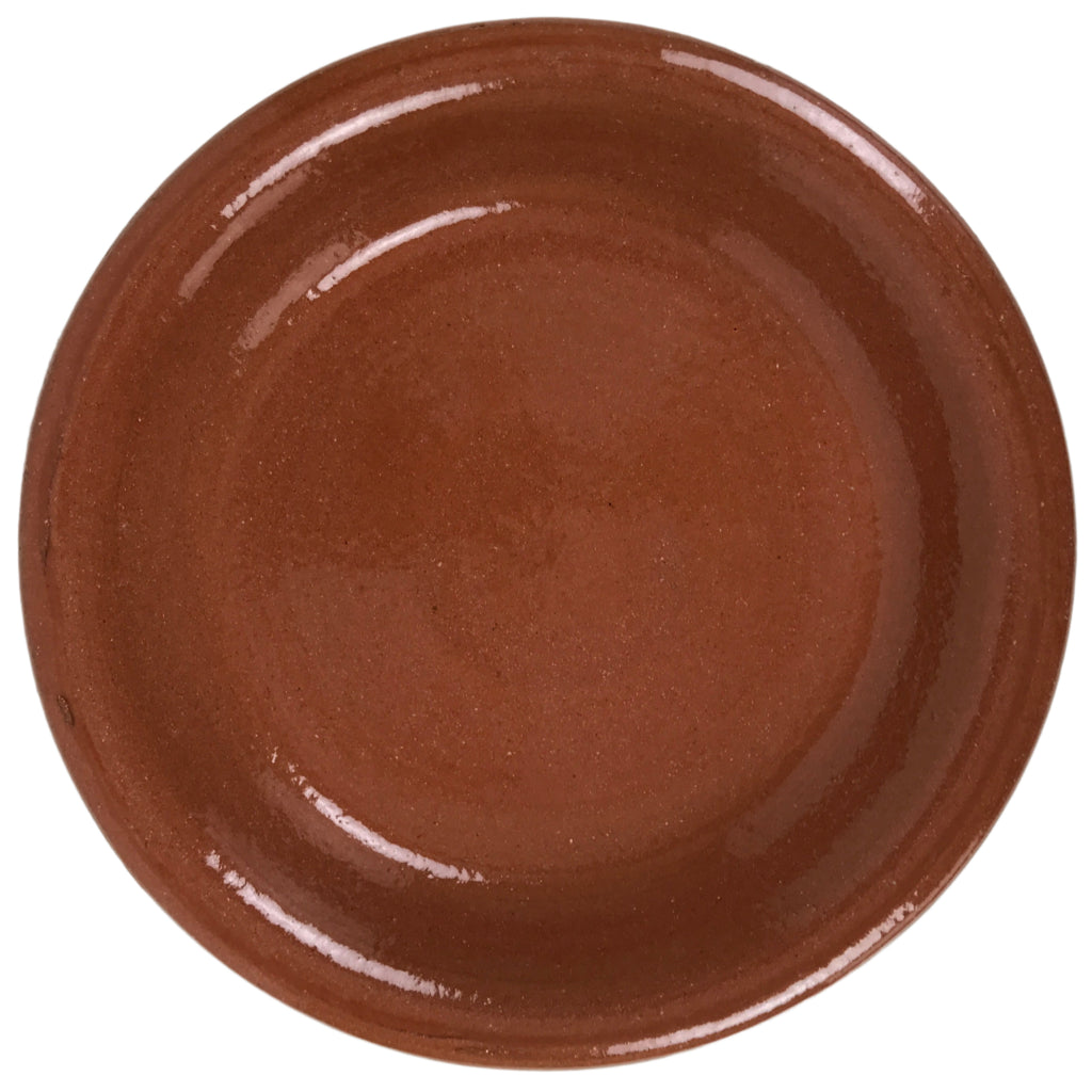 Japanese Glazed Clay Terracotta Plate Sara Vtg Kozara Serving Dish Orange Y384