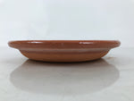 Japanese Glazed Clay Terracotta Plate Sara Vtg Kozara Serving Dish Orange Y385