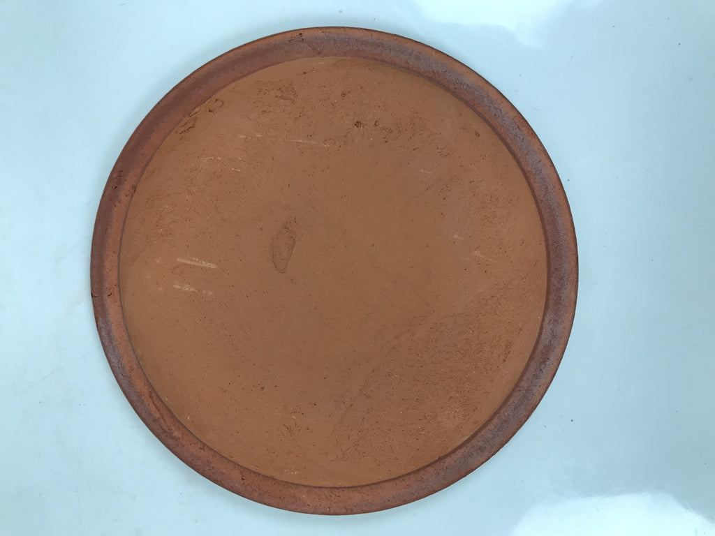 Japanese Glazed Clay Terracotta Plate Sara Vtg Kozara Serving Dish Orange Y385