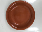 Japanese Glazed Clay Terracotta Plate Sara Vtg Kozara Serving Dish Orange Y386