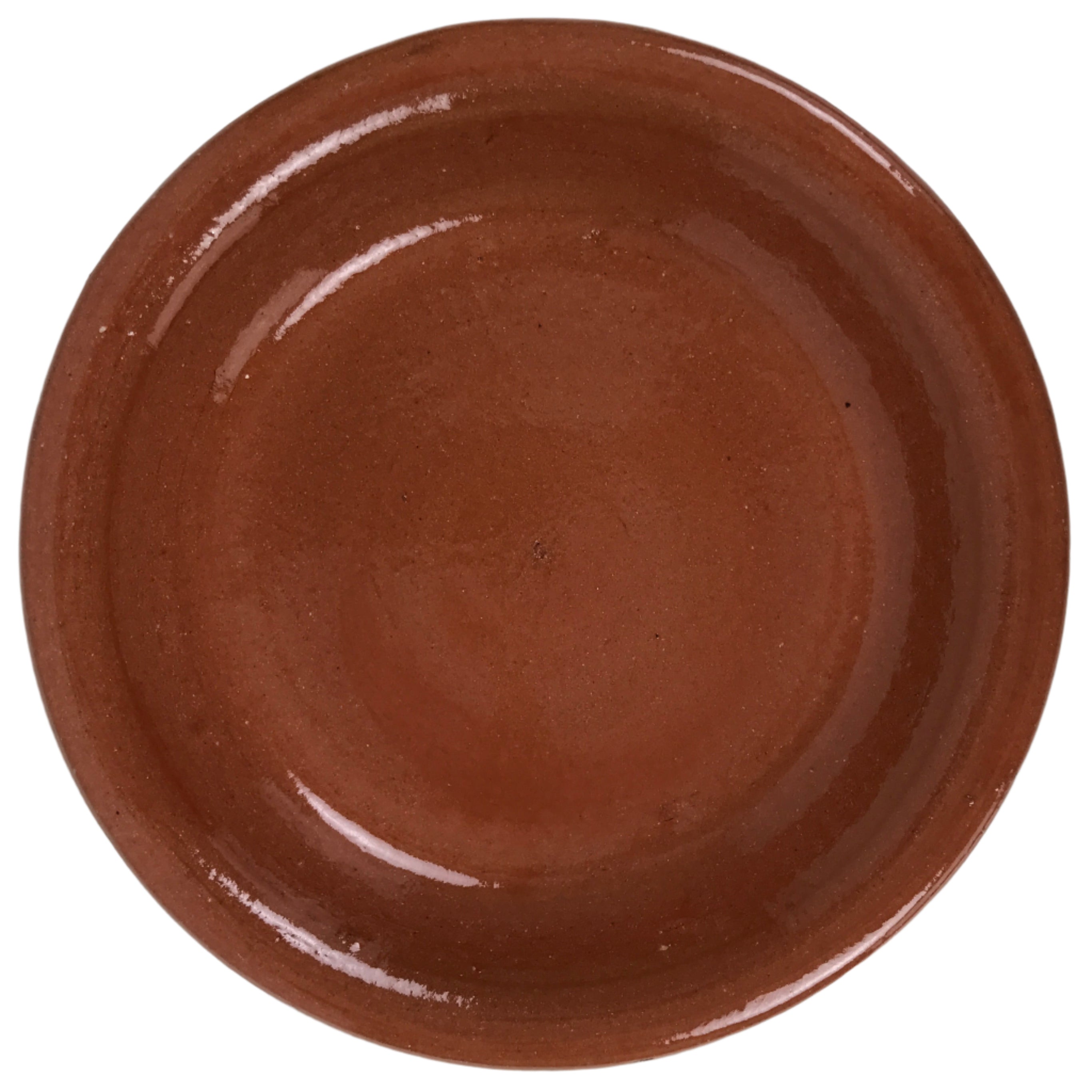 Japanese Glazed Clay Terracotta Plate Sara Vtg Kozara Serving Dish Orange Y386
