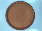Japanese Glazed Clay Terracotta Plate Sara Vtg Kozara Serving Dish Orange Y387