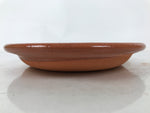 Japanese Glazed Clay Terracotta Plate Sara Vtg Kozara Serving Dish Orange Y388