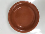 Japanese Glazed Clay Terracotta Plate Sara Vtg Kozara Serving Dish Orange Y388