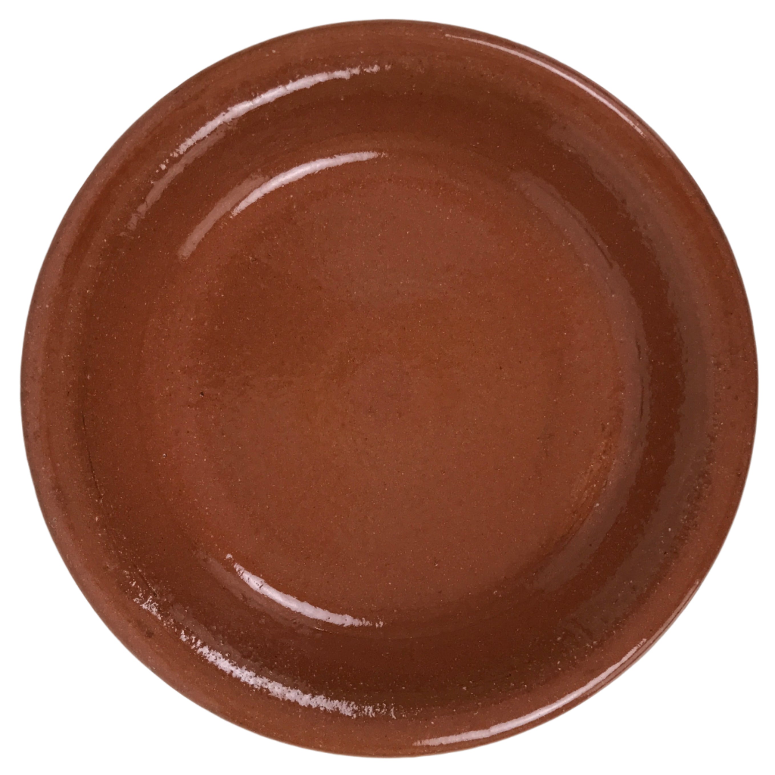 Japanese Glazed Clay Terracotta Plate Sara Vtg Kozara Serving Dish Orange Y388