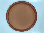 Japanese Glazed Clay Terracotta Small Plate Kozara Vtg Serving Dish Orange Y389