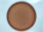 Japanese Glazed Clay Terracotta Small Plate Kozara Vtg Serving Dish Orange Y390