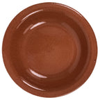 Japanese Glazed Clay Terracotta Small Plate Kozara Vtg Serving Dish Orange Y390