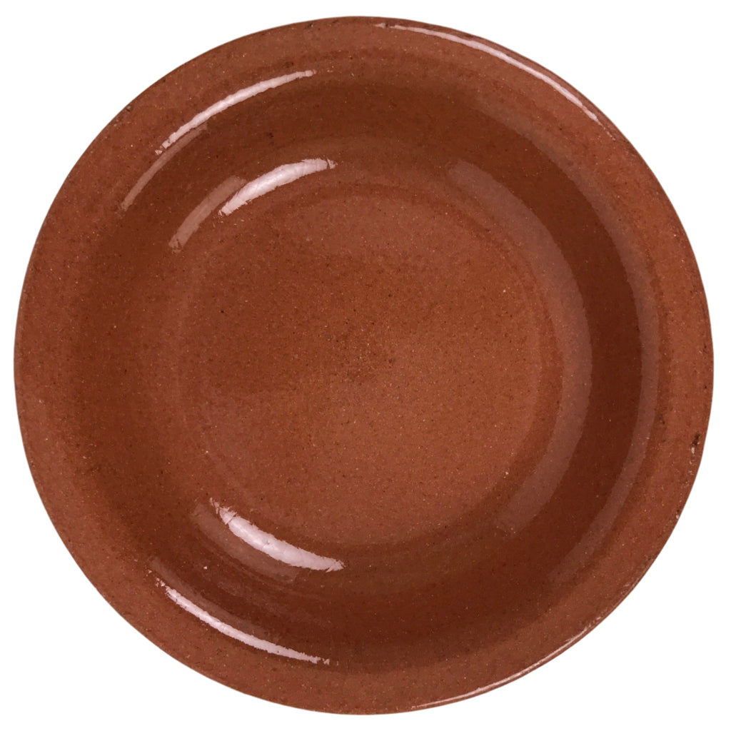 Japanese Glazed Clay Terracotta Small Plate Kozara Vtg Serving Dish Orange Y390