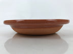 Japanese Glazed Clay Terracotta Small Plate Kozara Vtg Serving Dish Orange Y392