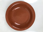 Japanese Glazed Clay Terracotta Small Plate Kozara Vtg Serving Dish Orange Y392