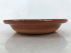 Japanese Glazed Clay Terracotta Small Plate Kozara Vtg Serving Dish Orange Y393