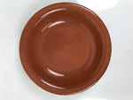Japanese Glazed Clay Terracotta Small Plate Kozara Vtg Serving Dish Orange Y393