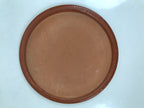 Japanese Glazed Clay Terracotta Small Plate Kozara Vtg Serving Dish Orange Y393