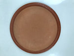 Japanese Glazed Clay Terracotta Small Plate Kozara Vtg Serving Dish Orange Y393