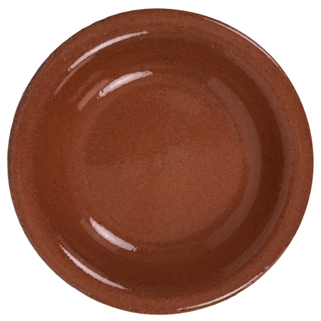 Japanese Glazed Clay Terracotta Small Plate Kozara Vtg Serving Dish Orange Y393