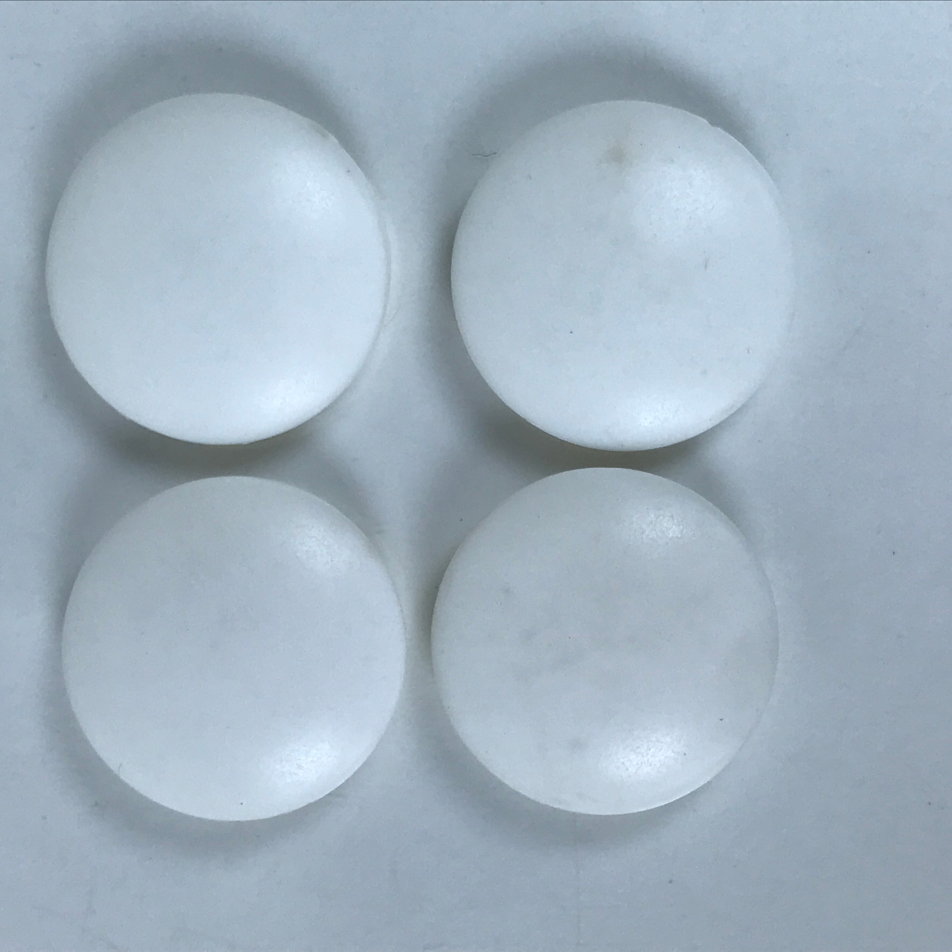 Japanese Go Stone Goishi Game Piece Vtg Traditional Igo White Resin Plastic GO99