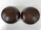 Japanese Go Stone Goishi Game Pieces Set Vtg Igo Brown Resin Bowls Shell GO97