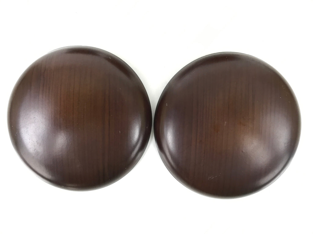 Japanese Go Stone Goishi Game Pieces Set Vtg Igo Brown Resin Bowls Shell GO97