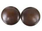 Japanese Go Stone Goishi Game Pieces Set Vtg Igo Brown Resin Bowls Shell GO97