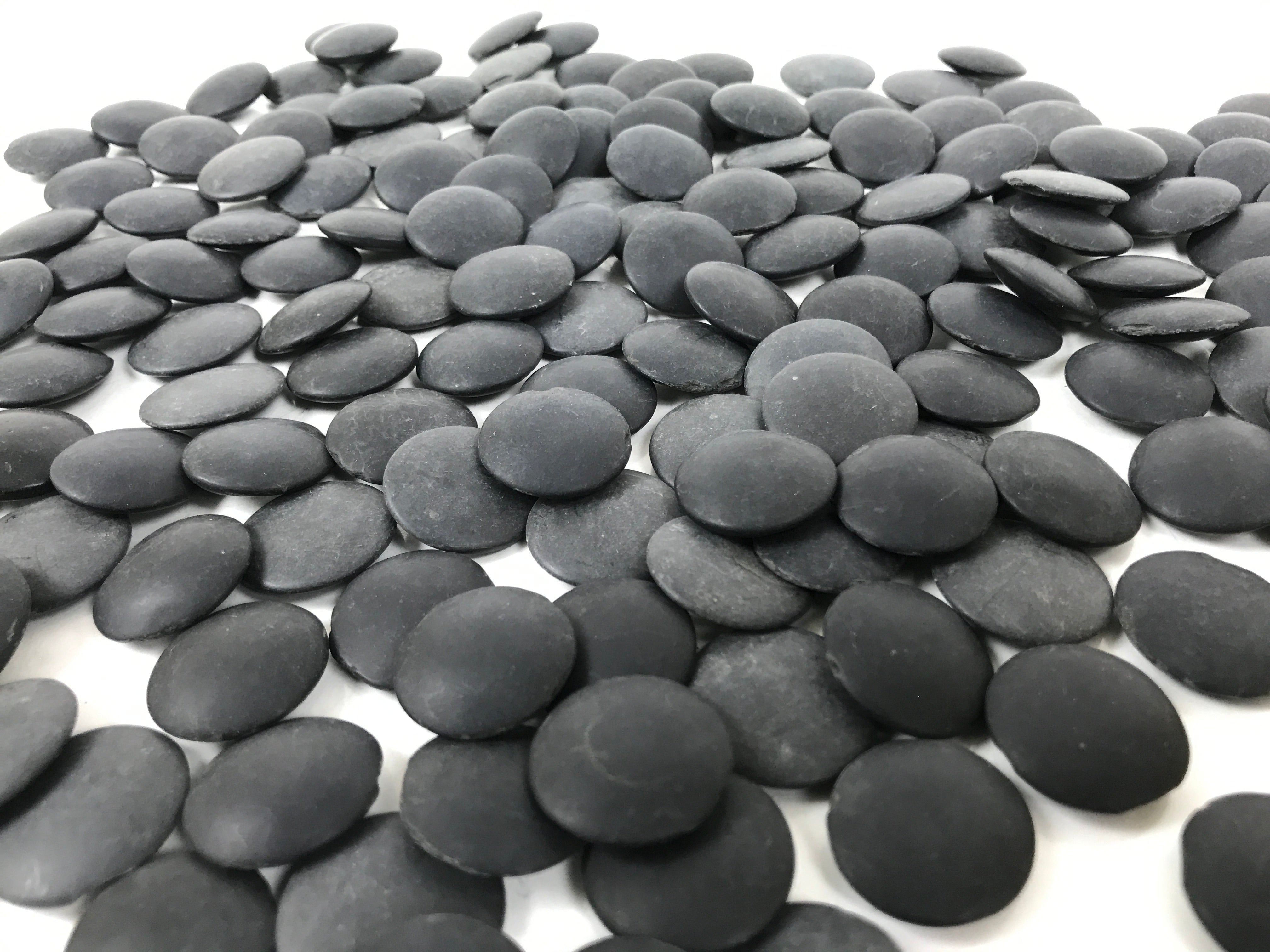 Japanese Go Stone Goishi Game Pieces Set Vtg Igo Brown Wood Bowls Glass GO100