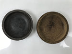 Japanese Go Stone Goishi Game Pieces Set Vtg Igo Brown Wooden Bowls Shell GO93