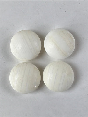Japanese Go Stone Goishi Game Pieces Vtg Igo Brown Wooden Bowls Glass GO89