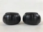 Japanese Go Stone Goishi Game Pieces Vtg Nintendo Black Plastic Bowls Glass GO86