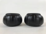 Japanese Go Stone Goishi Game Pieces Vtg Nintendo Black Plastic Bowls Glass GO86