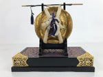 Japanese Gogatsu Ningyo Battle Hat Display Vtg Lacquered Stand Boys' Day ID577