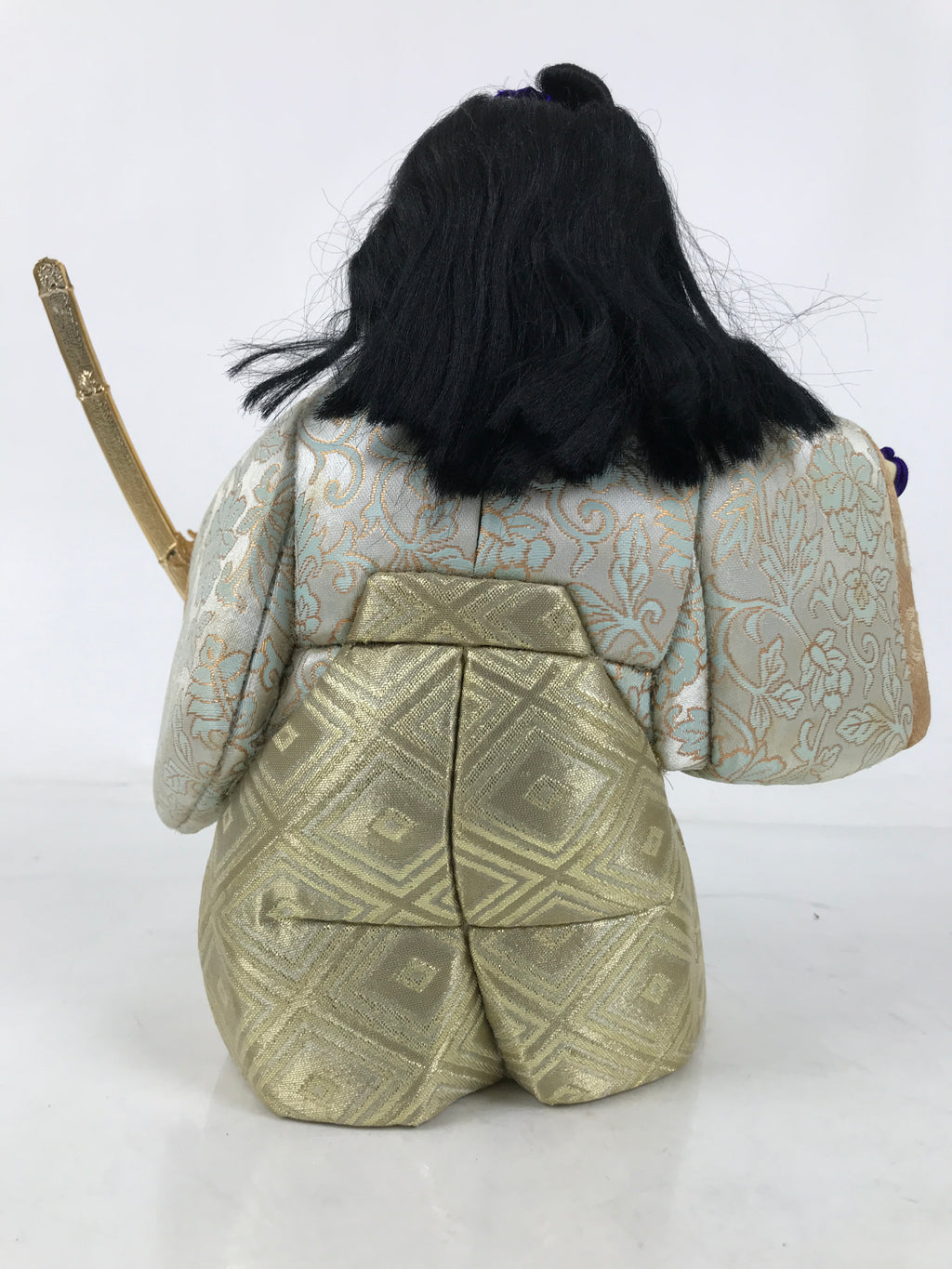 Japanese Gogatsu Ningyo Boy Festival Fabric Doll Kimekomi Kimono Sword Gold ST23