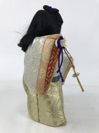 Japanese Gogatsu Ningyo Boy Festival Fabric Doll Kimekomi Kimono Sword Gold ST23