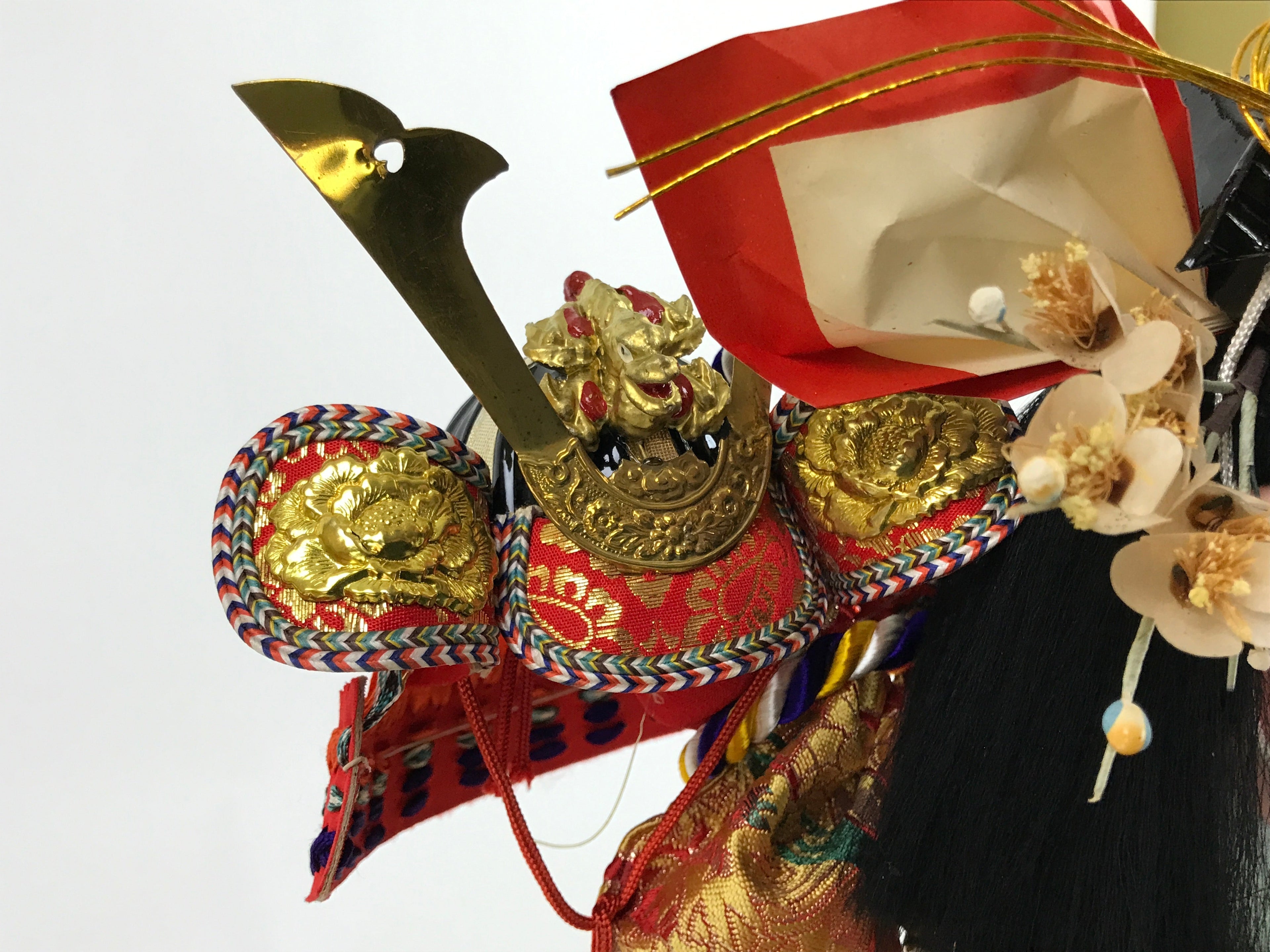 Japanese Gogatsu Ningyo Little Samurai Doll Vtg Boys Day Festival Display ID573