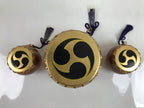 Japanese Gogatsu Ningyo Taiko Drum Display Vtg Lacquered Stand Boys' Day ID579