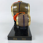 Japanese Gogatsu Ningyo Taiko Drum Display Vtg Lacquered Stand Boys' Day ID646