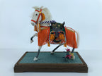 Japanese Gogatsu Ningyo White Horse Figurine Vtg Boys Day Festival Display ID559