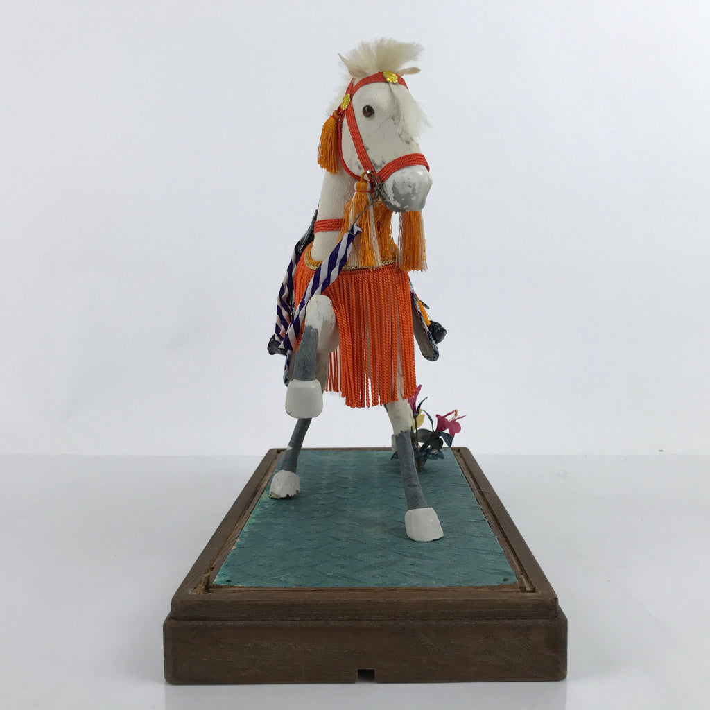 Japanese Gogatsu Ningyo White Horse Figurine Vtg Boys Day Festival Display ID559