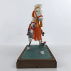 Japanese Gogatsu Ningyo White Horse Figurine Vtg Boys Day Festival Display ID559