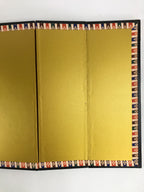Japanese Gold Folding Screen Byobu Panel Vtg Hina Doll Miniature Furniture ID511