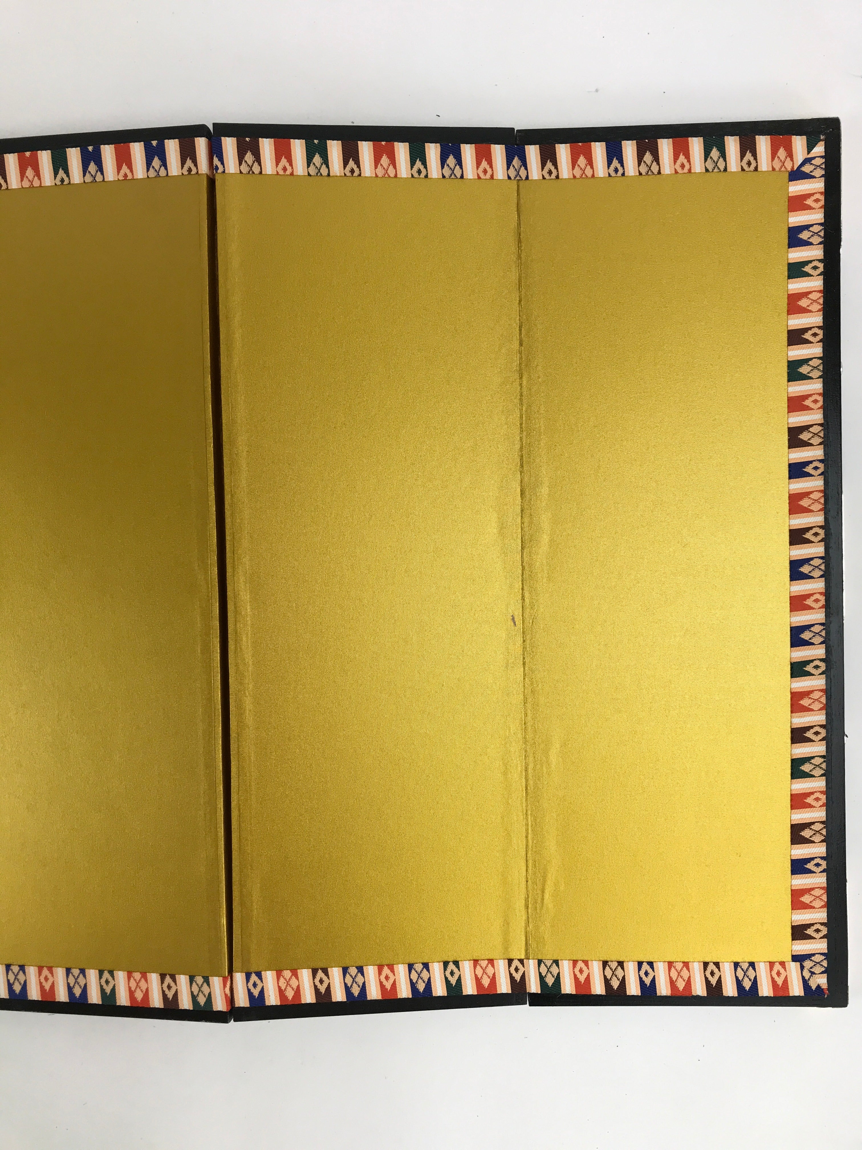 Japanese Gold Folding Screen Byobu Panel Vtg Hina Doll Miniature Furniture ID511