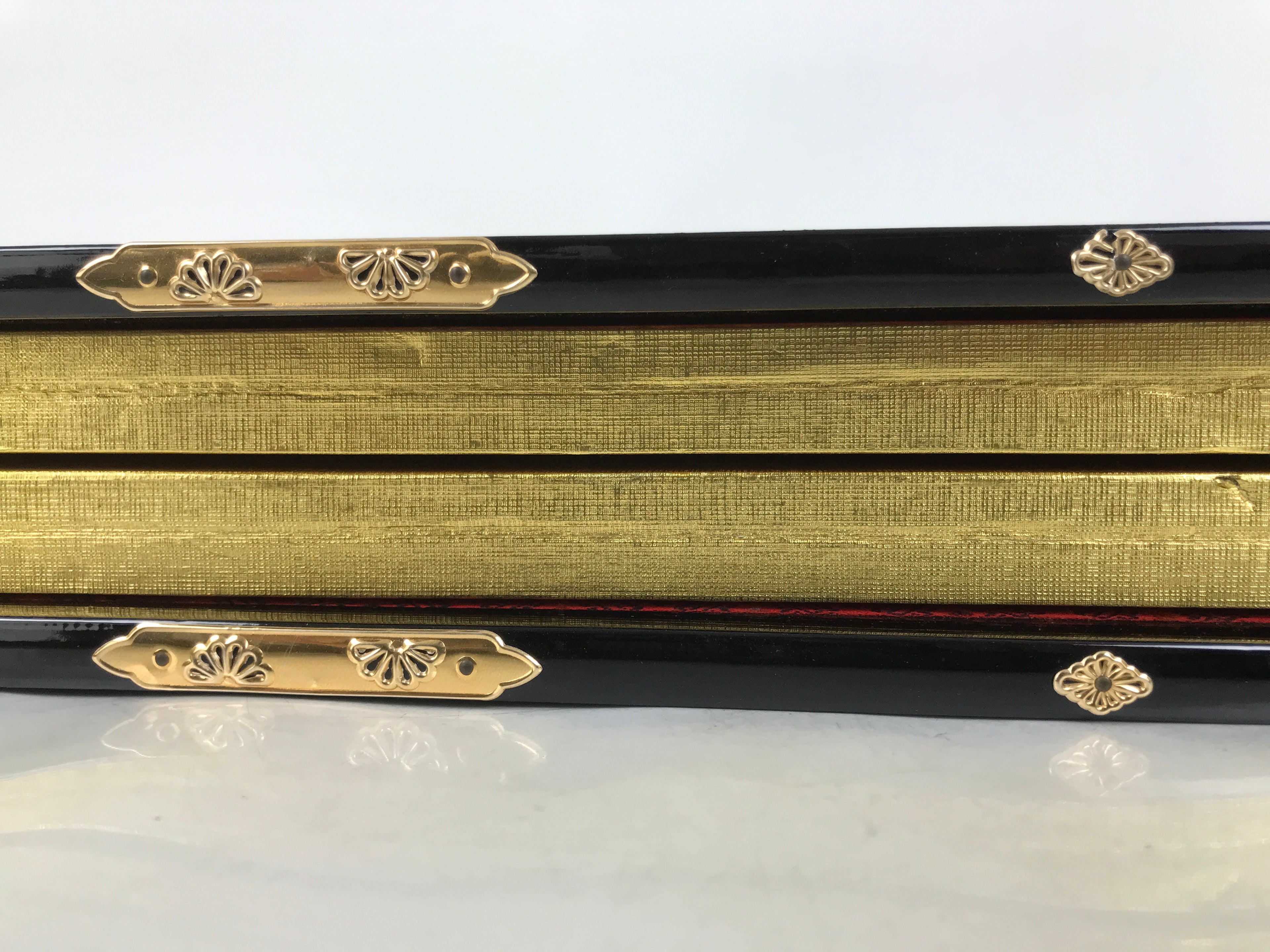 Japanese Gold Hina Doll Display Folding Screen Byobu Panel Vtg Furniture ID620