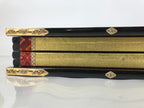 Japanese Gold Hina Doll Display Folding Screen Byobu Panel Vtg Furniture ID620