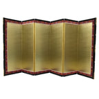 Japanese Gold Hina Doll Display Folding Screen Byobu Panel Vtg Furniture ID620