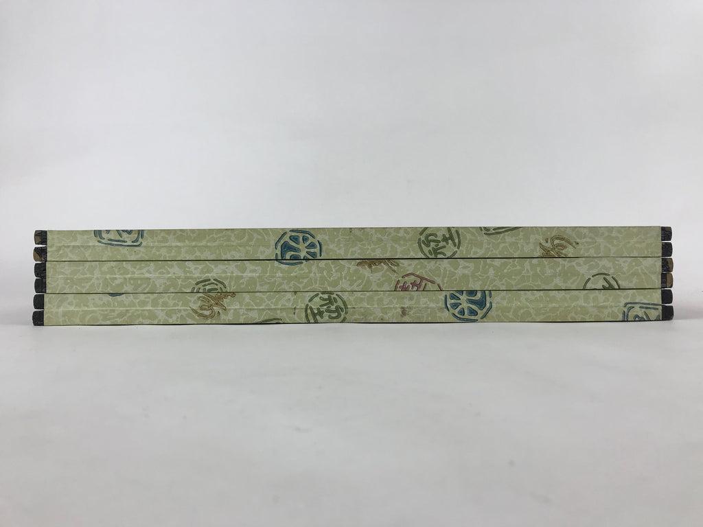 Japanese Gold Hina Doll Folding Screen Byobu Panel Vtg Miniature Furniture ID526