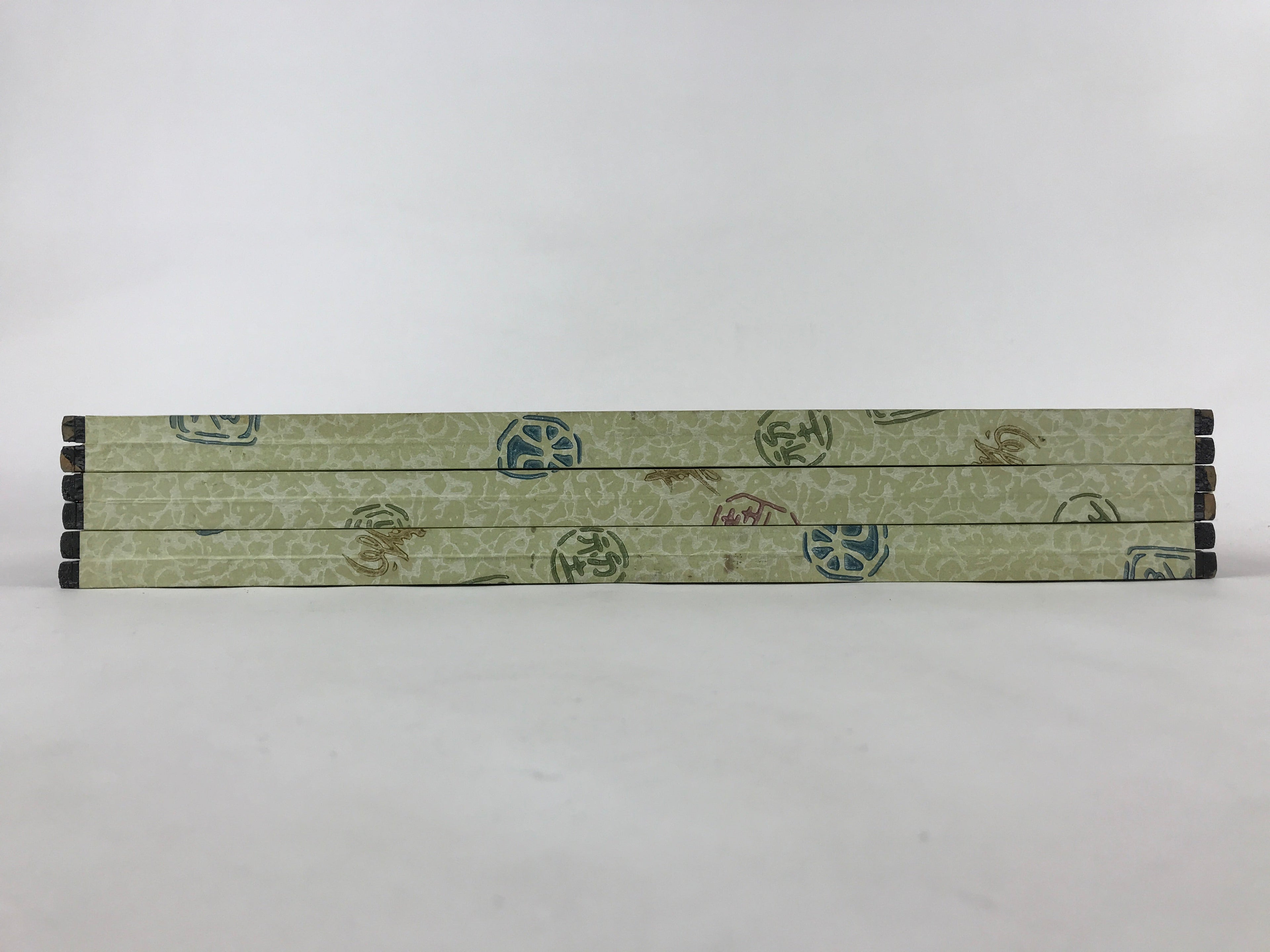 Japanese Gold Hina Doll Folding Screen Byobu Panel Vtg Miniature Furniture ID526