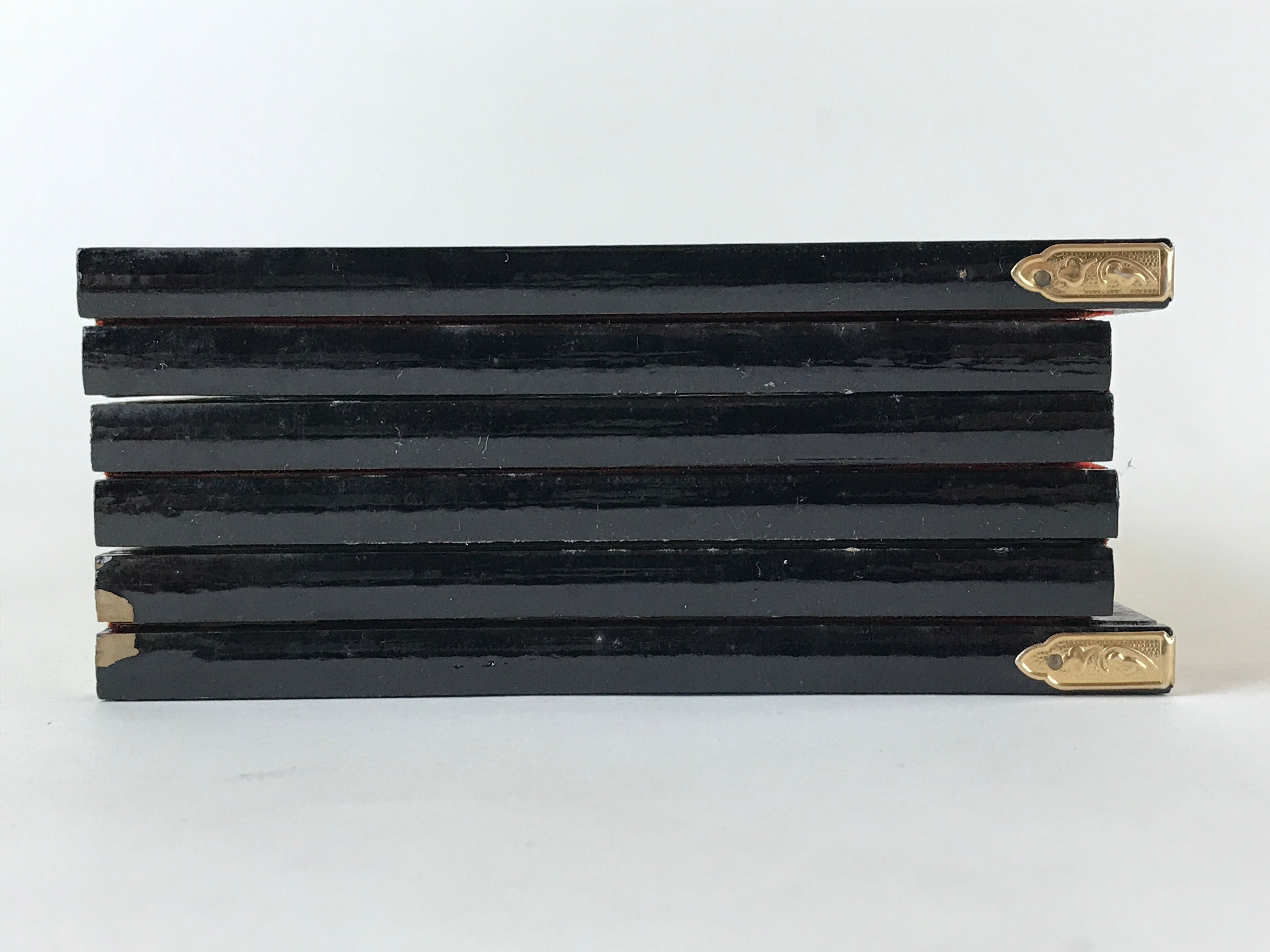 Japanese Gold Hina Doll Folding Screen Byobu Panel Vtg Miniature Furniture ID527