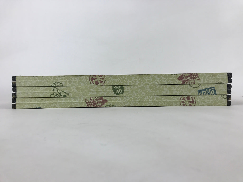 Japanese Gold Hina Doll Folding Screen Byobu Panel Vtg Miniature Furniture ID527