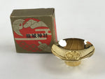 Japanese Golgen Sake Cup Sakazuki Guinomi Vtg 24K GP Tatsuki Shurine Jinjya JK54