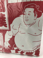 Japanese Grand Sumo Paper Bag 2025 Illustration Ukiyoe Kanji Red White FL512