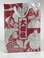 Japanese Grand Sumo Paper Bag 2025 Illustration Ukiyoe Kanji Red White FL512